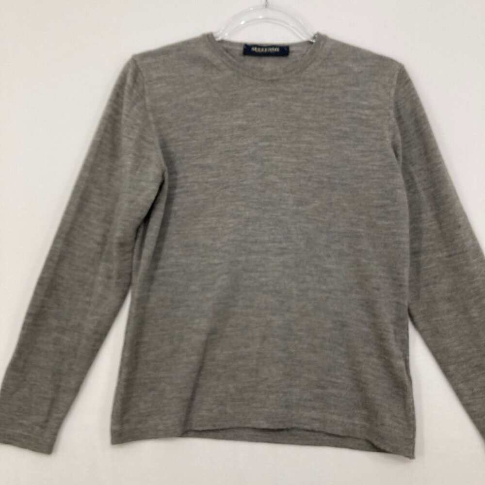 Vintage Successo‎ Made In Italy Medium Gray Crew Neck Wool Pull-over Sweater